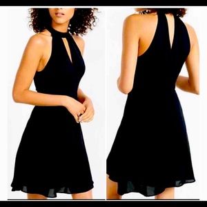 Express Black Slip Halter top dress